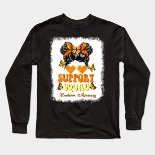 Support Team Squad Ribbon Leukemia Awareness Month Long Sleeve T-Shirt